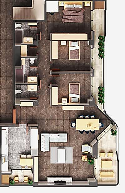 katPlani 3 boyutlu kat planı